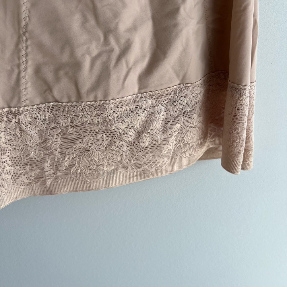 NWT Maidenform open bust torsette beige lace trim shapewear plus size 1X - Picture 7 of 8